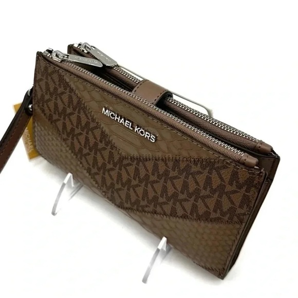 Michael Kors Large Double Zip Wallet Wristlet Dusk Multi - Picture 7 of 10